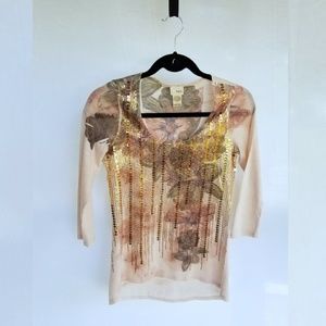 Rose Gold Sequin Top